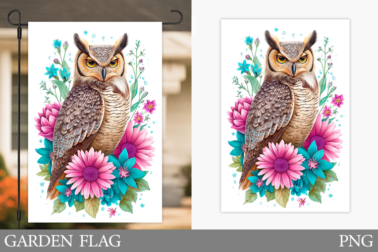 Owl Garden Flag Design. Owl Sublimation