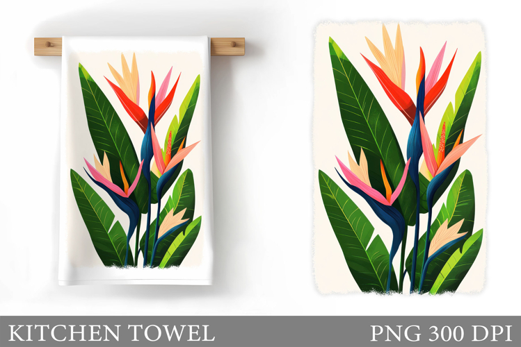 Flowers Kitchen Towel. Floral Kitchen Towel Sublimation