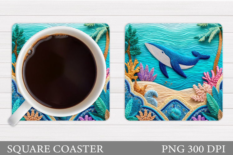 Whale Coaster Design. Whale Sublimation