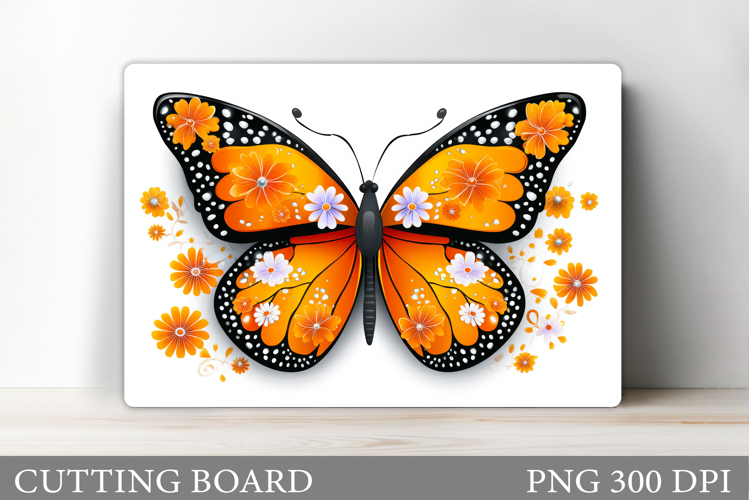 Butterfly Cutting Board. Flowers Cutting Board Sublimation