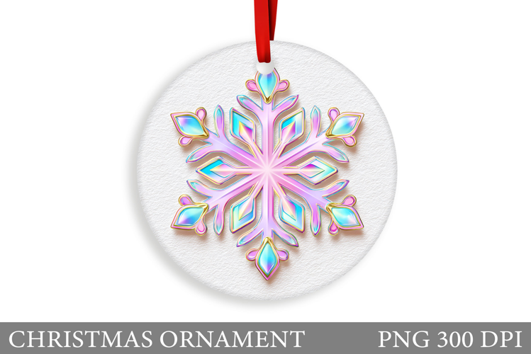 Snowflake Christmas Ornament. Christmas Ornament Sublimation