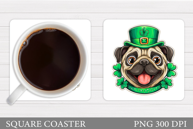 St Patrick Dog Coaster. St Patrick Coaster Sublimation