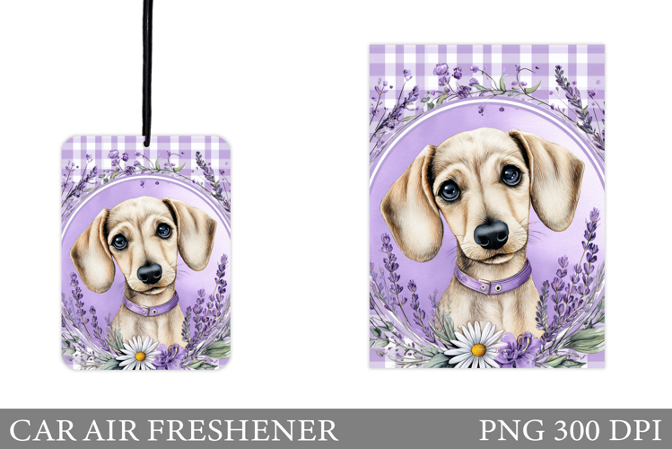 Cute Dog Car Air Freshener Design. Cute Dog Sublimation