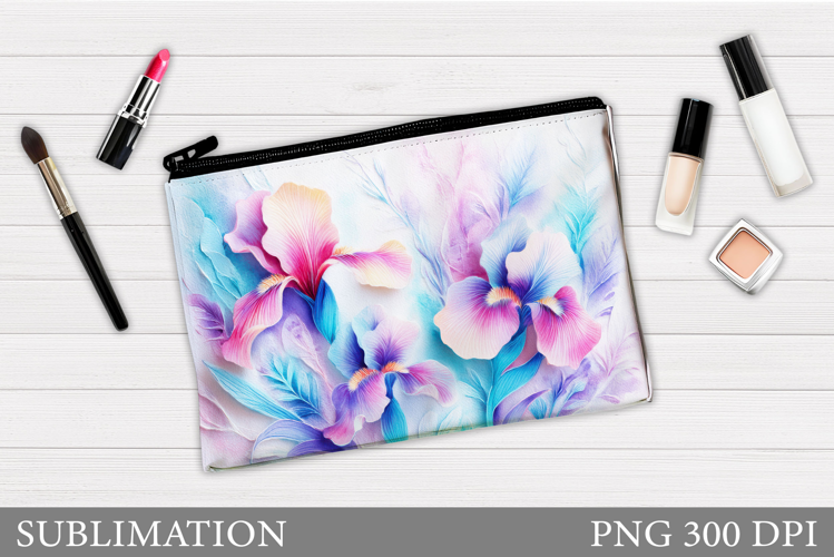 Flowers Makeup Bag Design. Flowers Cosmetics Bag Sublimation