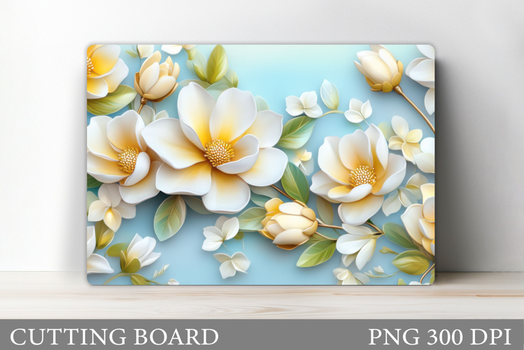 Floral Cutting Board Design. Flowers Cutting Board
