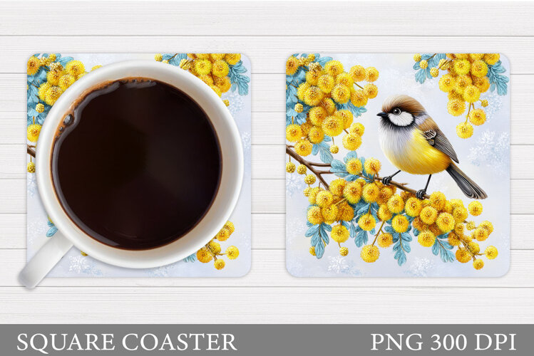 Bird Coaster Design. Cute Bird Sublimation example image 1