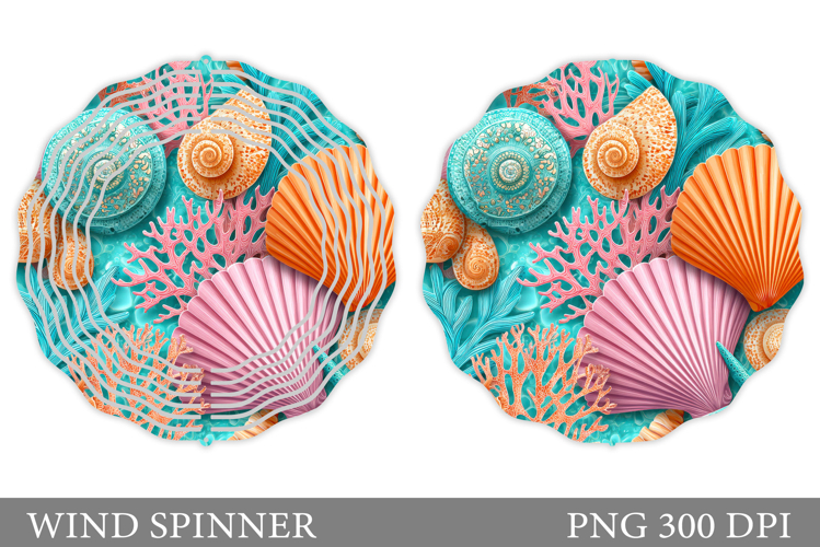 Seashell Wind Spinner. Sea Wind Spinner Sublimation