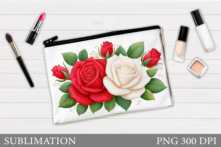 Roses Makeup Bag Design. Roses Sublimation