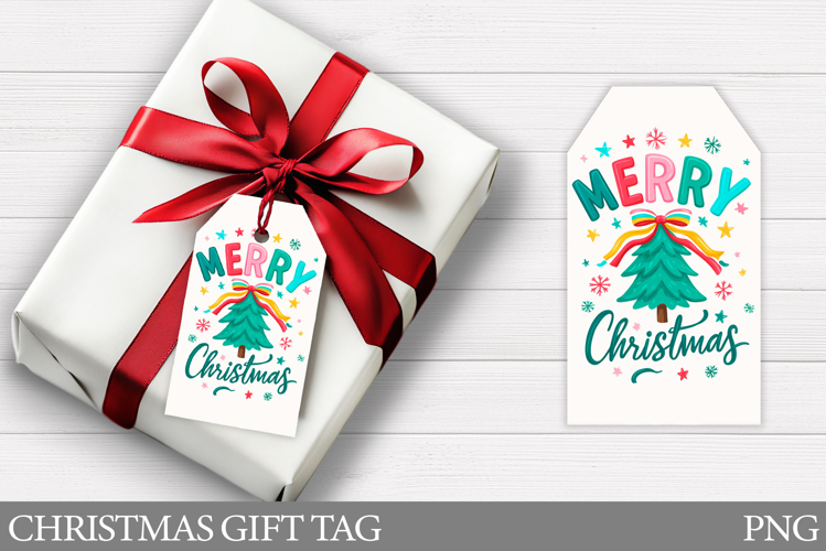Christmas Gift Tag Printable. Christmas Tree Gift Tag Design