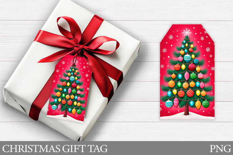 Christmas Gift Tag Printable. Christmas Tree Gift Tag Design
