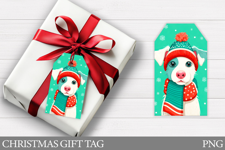 Christmas Gift Tags. Christmas Dog Gift Tag Printable