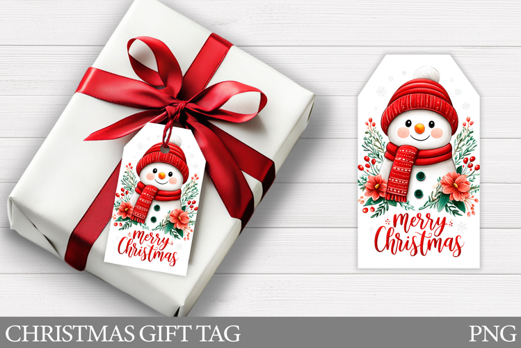 Christmas Gift Tags. Christmas Snowman Gift Tag Printable