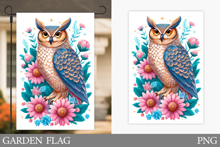 Owl Garden Flag Design. Owl Sublimation
