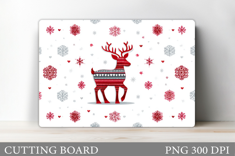 Christmas Deer Cutting Board. Christmas Cutting Board Design