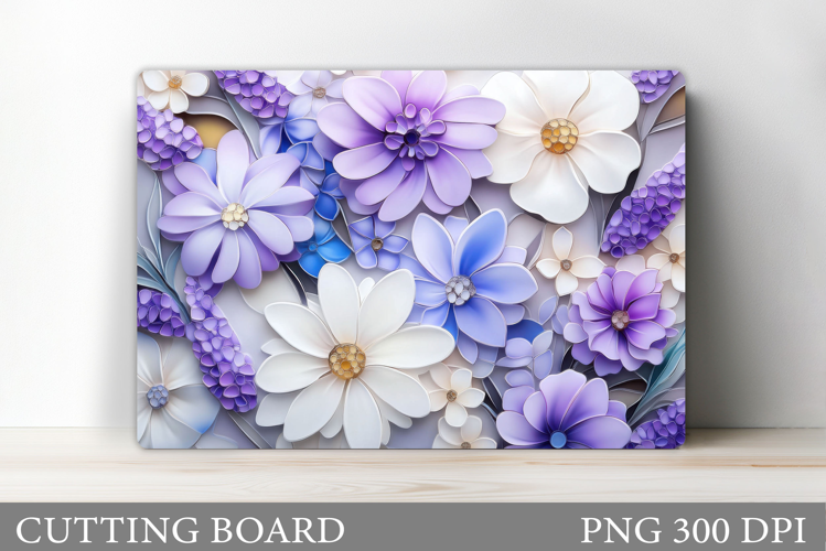 Floral Cutting Board Design. Flowers Cutting Board