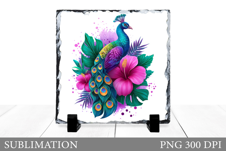 Peacock Slate Design. Peacock Sublimation
