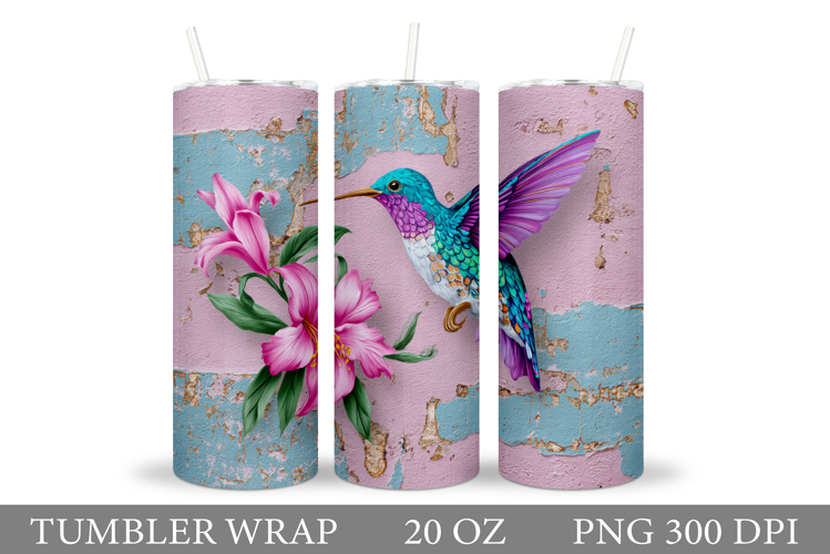 Hummingbird Tumbler Design. Hummingbird Sublimation