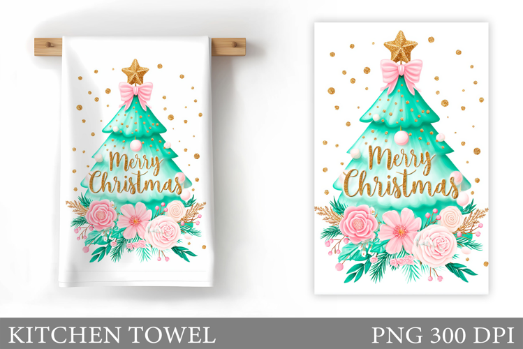 Christmas Tree Kitchen Towel. Christmas Kitchen Towel Design