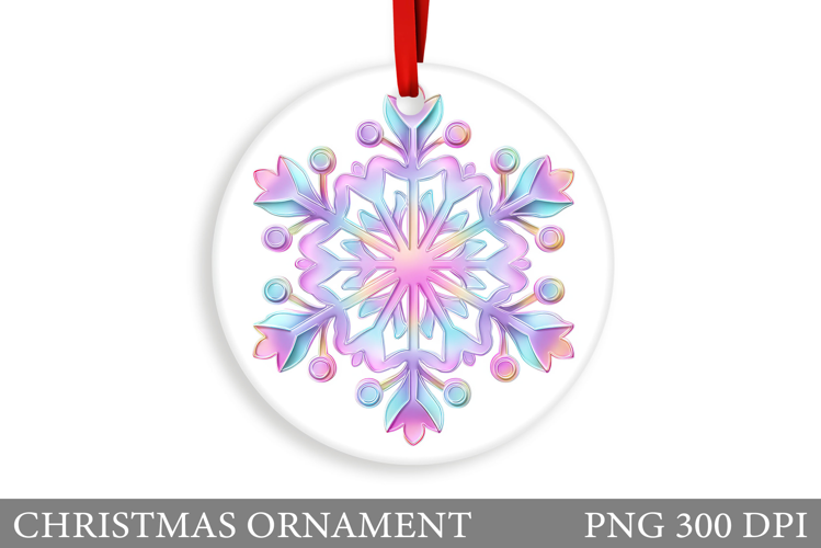 Snowflake Christmas Ornament. Christmas Ornament Sublimation