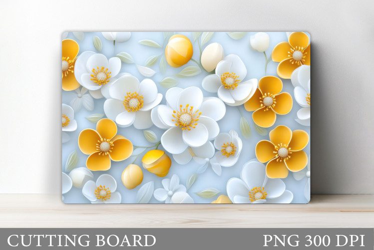 Floral Cutting Board Design. Flowers Cutting Board