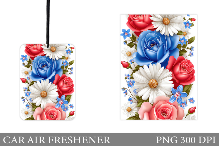 Roses Car Air Freshener. Car Air Freshener Sublimation