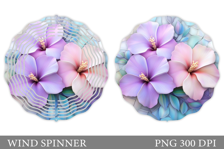 Tropical Flowers Wind Spinner. Flowers Wind Spinner Design