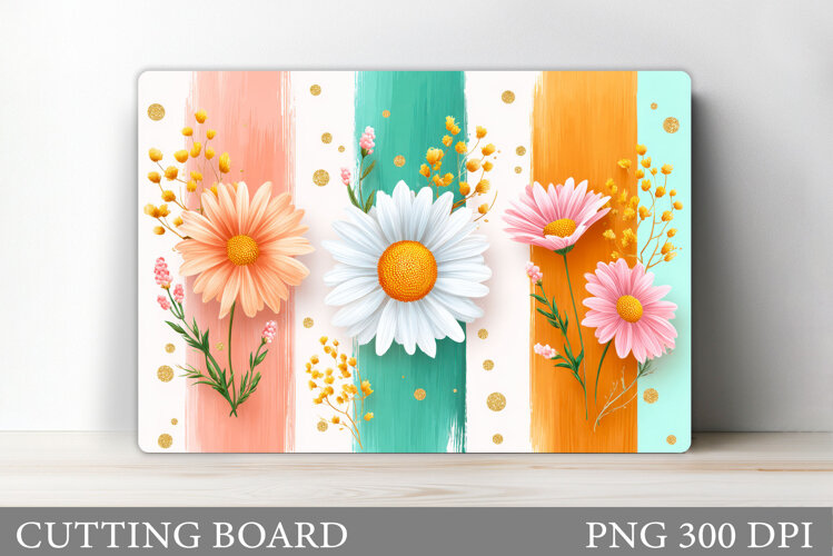 Flowers Cutting Board. Floral Cutting Board Sublimation example image 1
