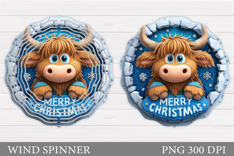 Christmas Cow Wind Spinner. Christmas Wind Spinner Design