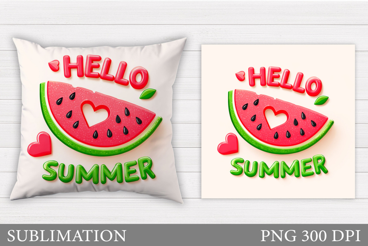 Watermelon Pillow Design. Watermelon Sublimation