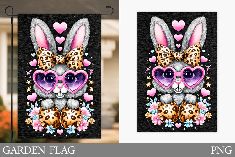 Easter Bunny Garden Flag. Easter Garden Flag Design