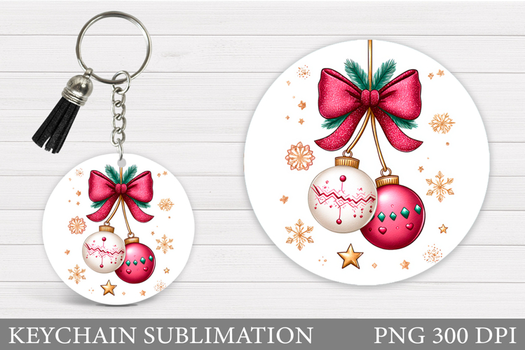 Christmas Keychain Design. Christmas Keychain Sublimation