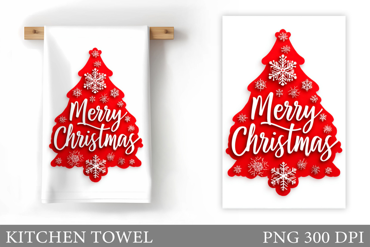 Merry Christmas Kitchen Towel. Christmas Kitchen Towel