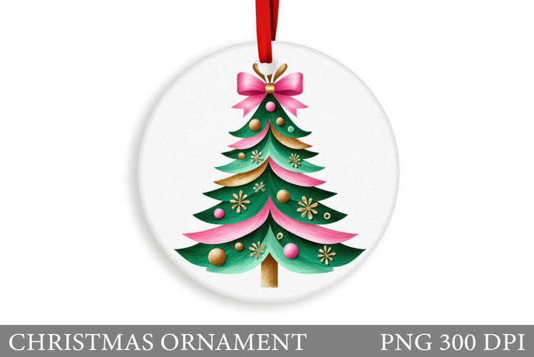 Christmas Tree Christmas Ornament. Christmas Sublimation example image 1