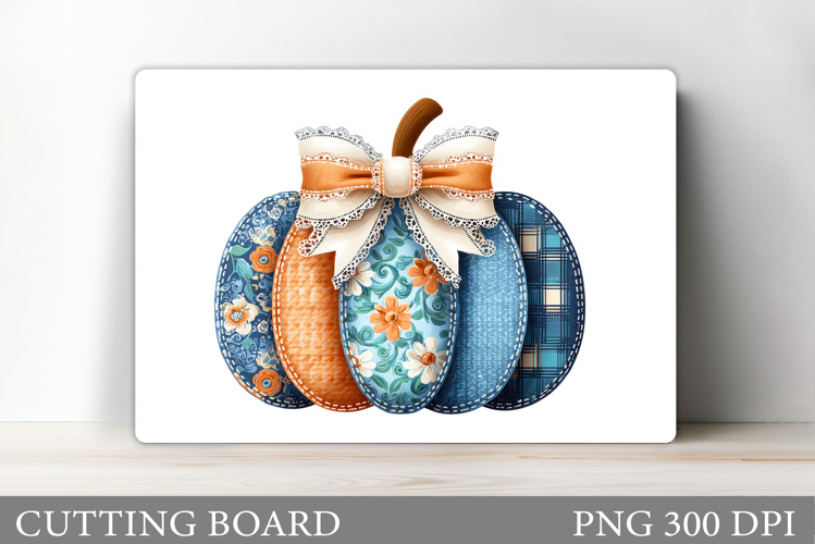 Patchwork Pumpkin Cutting Board. Pumpkin Sublimation