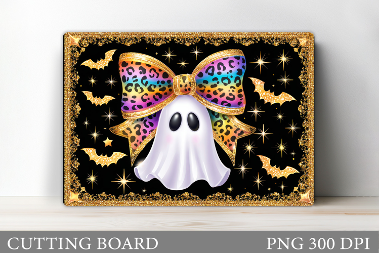 Ghost Cutting Board Sublimation. Halloween Cutting Board