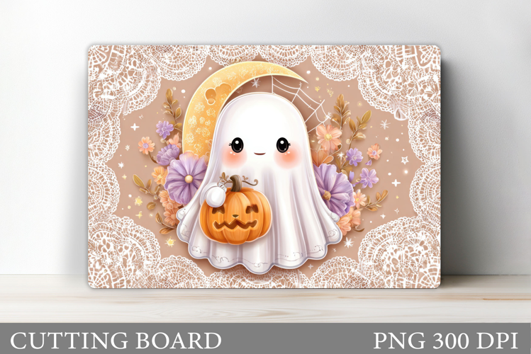 Ghost Cutting Board Sublimation. Halloween Cutting Board