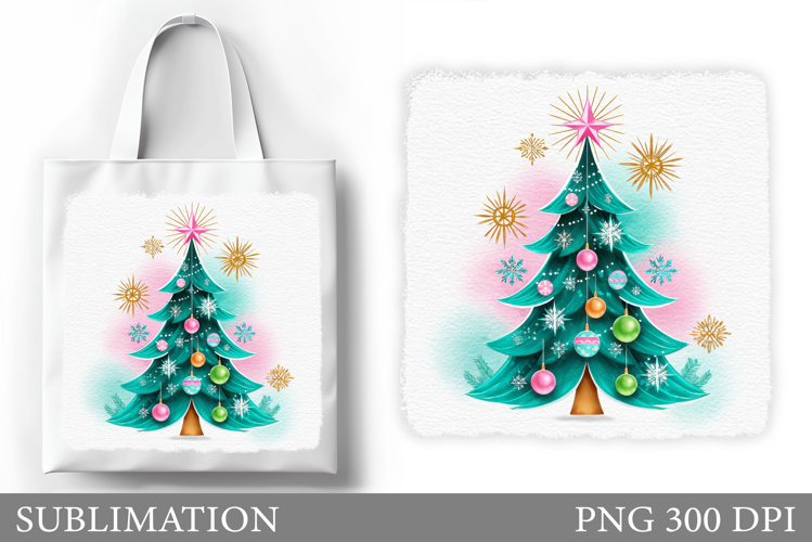 Christmas Tree Tote Bag. Christmas Tote Bag Design