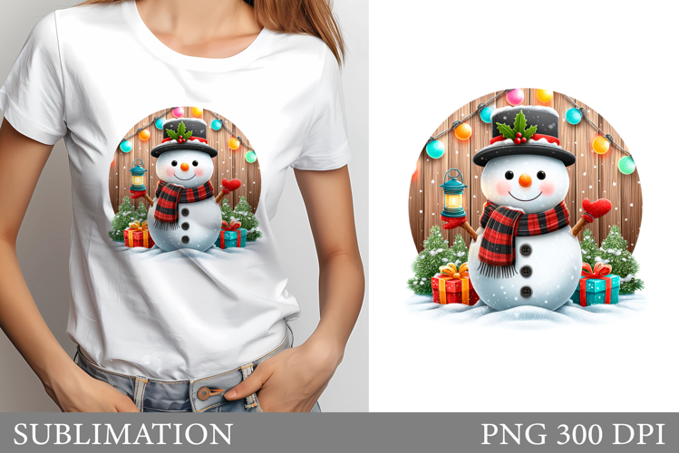 Snowman T-Shirt Design. Snowman Sublimation