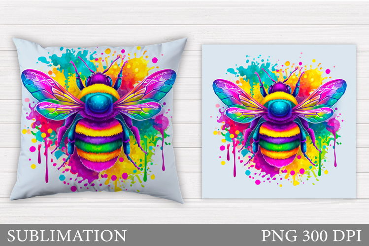 Bee Pillow Sublimation. Bee Sublimation