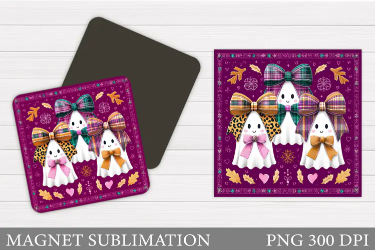 Fall Ghost Magnet Design. Fall Magnet Sublimation