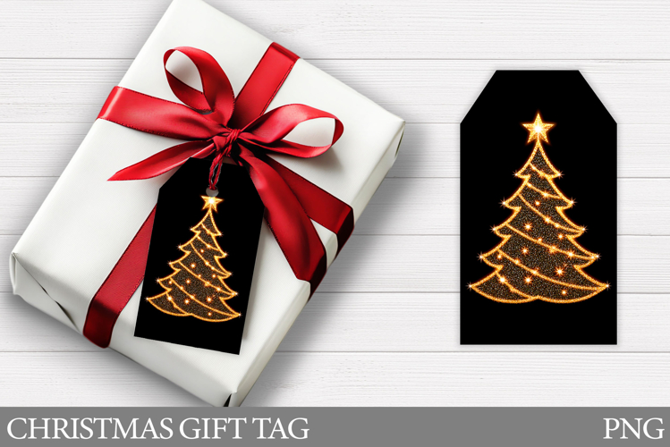 Christmas Gift Tag Printable. Christmas Tree Gift Tag Design