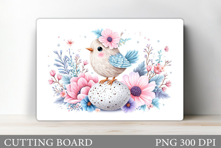 Cute Bird Cutting Board Design. Cute Bird Sublimation example image 1