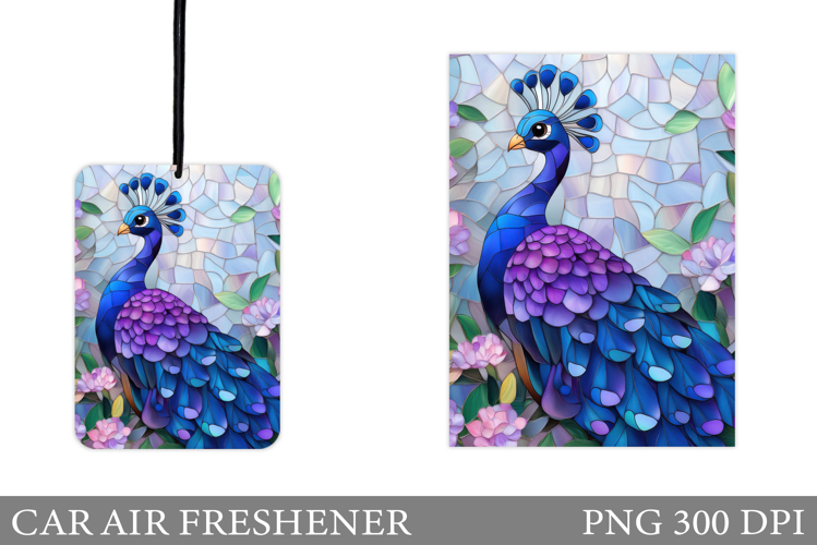 Peacock Car Air Freshener. Flowers Car Air Freshener Design
