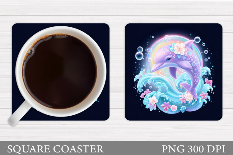 Dolphin Coaster Design. Dolphin Sublimation