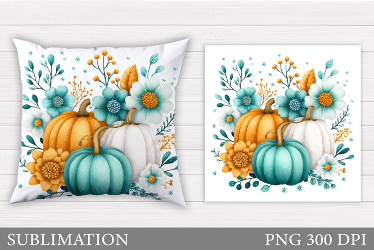 Fall Pumpkin Pillow Design. Pumpkin Sublimation