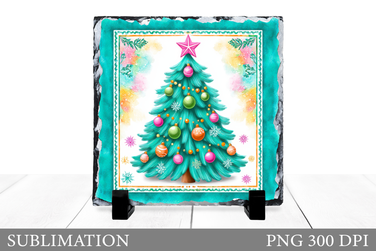 Christmas Tree Sublimation. Christmas Tree Slate Design
