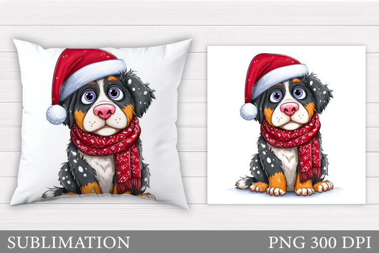 Christmas Dog Pillow Design. Christmas Pillow Sublimation
