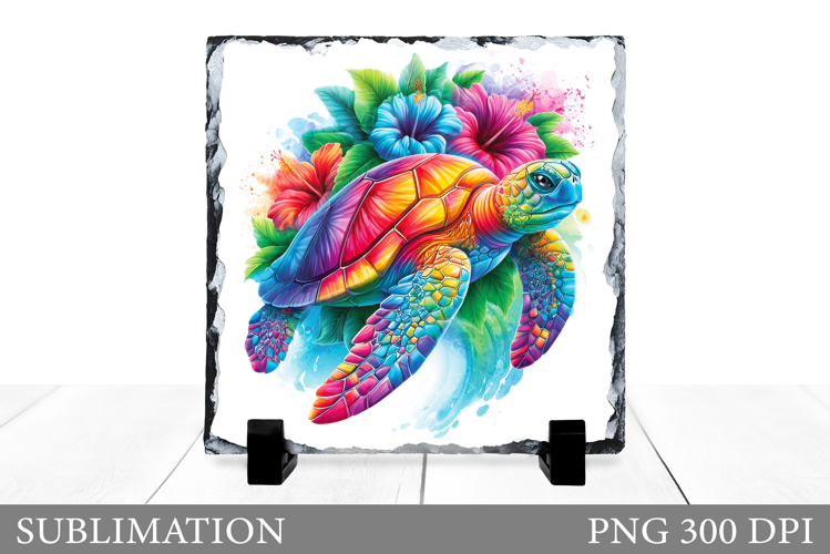 Sea Turtle Sublimation. Turtle Slate Design