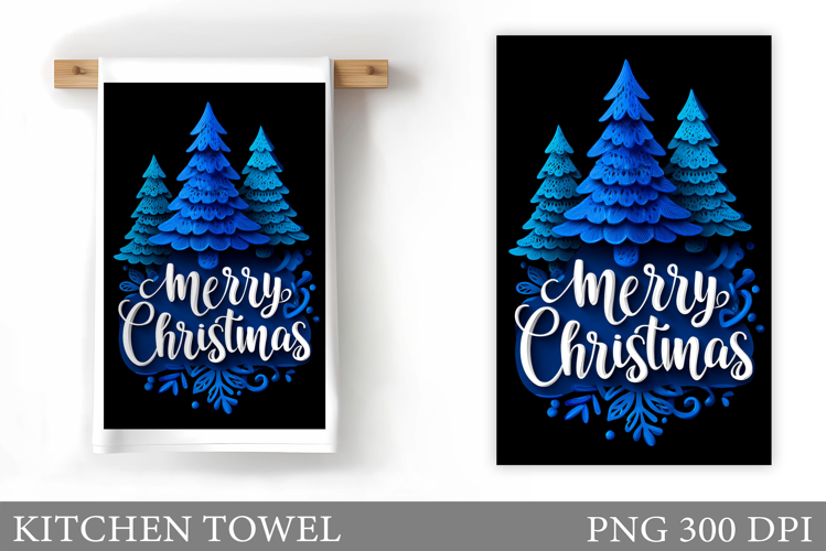 Christmas Tree Kitchen Towel. Christmas Kitchen Towel Design