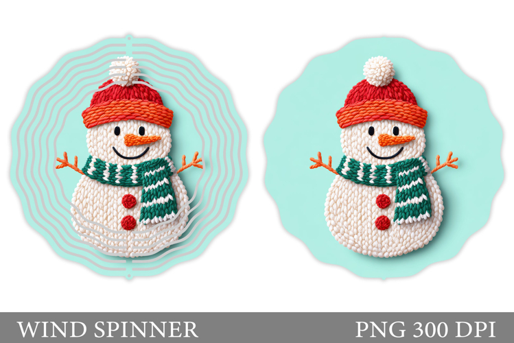 Christmas Wind Spinner. Cute Snowman Wind Spinner Design